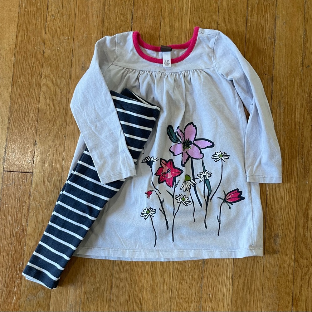 Tea collection 18-24 matching set; dress with leggings